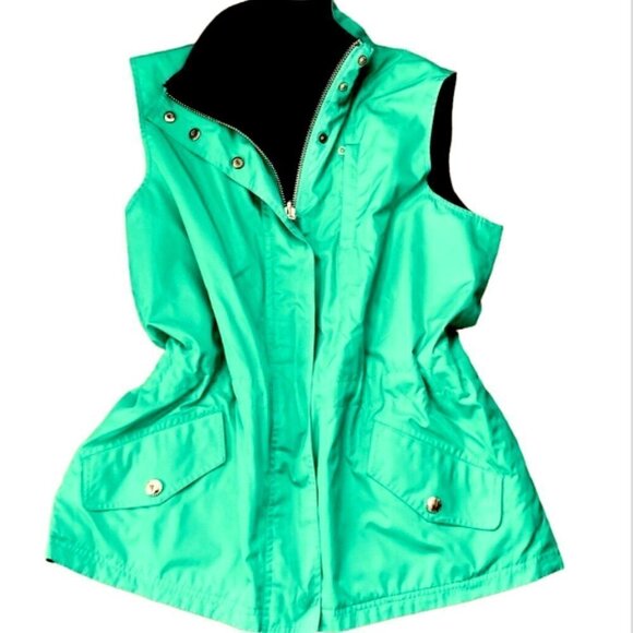 Ralph Lauren Cadogen Reversible Vest Women's L Green/Navy #94H - Picture 4 of 13